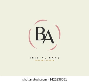 B A BA Beauty vector initial logo, handwriting logo of initial signature, wedding, fashion, jewerly, boutique, floral and botanical with creative template for any company or business.