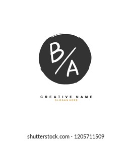B A BA Initial abstract logo concept vector