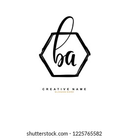 B A BA Initial logo template vector