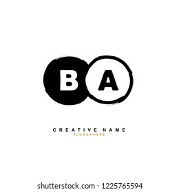 B A BA Initial logo template vector