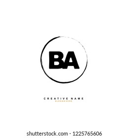 B A BA Initial logo template vector