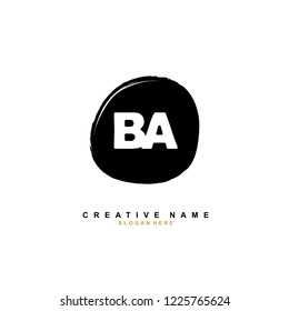 B A BA Initial logo template vector