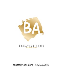 B A BA Initial logo template vector