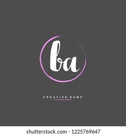 B A BA Initial logo template vector