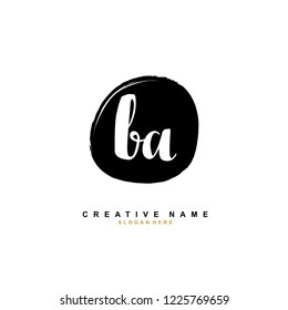 B A BA Initial logo template vector