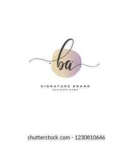 B A BA Initial logo template vector