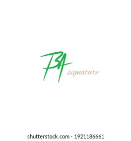 B A BA logo with beauty monogram and elegant logo design
