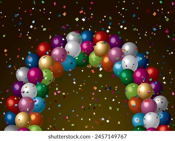 B Balloon arch, confetti 1-1