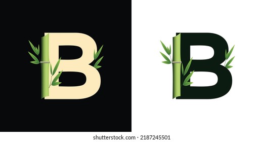 B Bamboo Logo Icon Design Template Stock Vector (Royalty Free ...