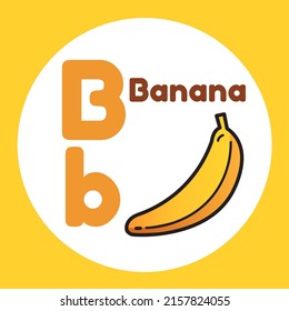 B Banana B Alphabet Stock Vector (Royalty Free) 2157824055 | Shutterstock