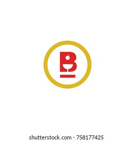 b bar logo vector flat template design