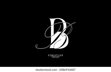B, BB, Letras Abstractas Logo Monograma