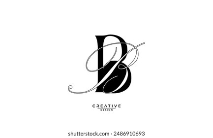 B, BB, Letras Abstractas Logo Monograma