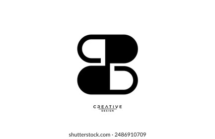 B, BB, Abstract Letters Logo Monogram