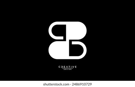 B, BB, Letras Abstractas Logo Monograma