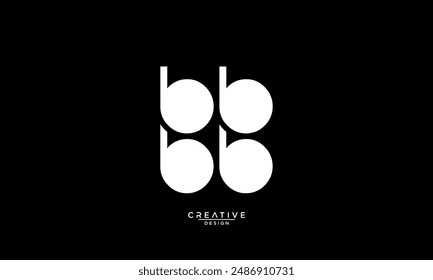 B, BB, Letras Abstractas Logo Monograma