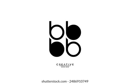 B, BB, Abstract Letters Logo Monogram