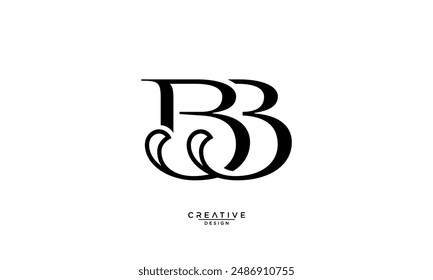 B, BB, Abstract Letters Logo Monogram