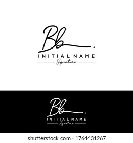 B B BB Initial letter handwriting and signature logo.