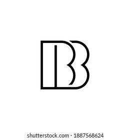 b bb initial logo design vector template