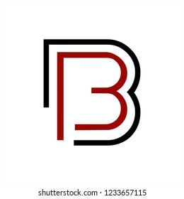 B, BB initials digital data network shape for technology and industrial company logo