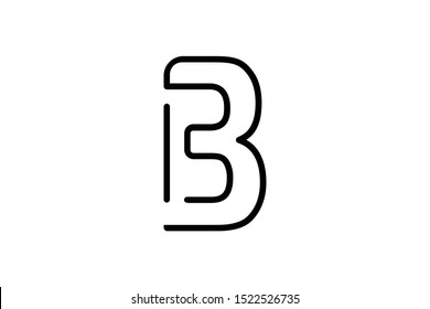 B BB letter alphabet initial logo design