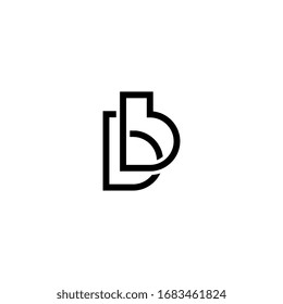 B, vector de diseño del logotipo de la letra BB.