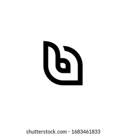 B, vector de diseño del logotipo de la letra BB.