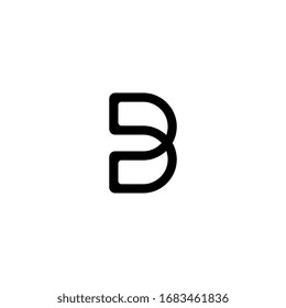 B, BB Letter Logo Design Vektorillustration.