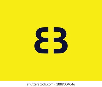 B BB LETTER LOGO DESIGN VECTOR TEMPLATE