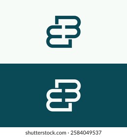 B AND BB lettering logo design. Creative minimal monochrome monogram symbol. Universal elegant vector sign design. Premium business logo type. Graphic alphabet symbol for company business identity
