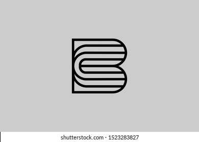 B BC CB Letter Linked Luxury Premium Logo