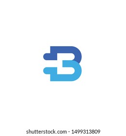 B or BC  Letter Logo Unique, Concept Letter B Adapter Chargers. Vector Stock Eps 10.