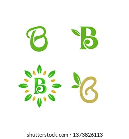 B & Bean logo with nature concepts