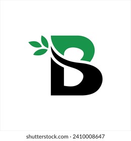 B and Bean logo with nature concepts