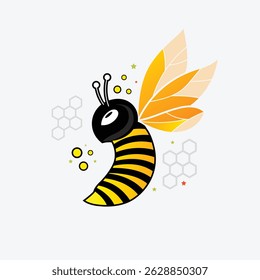 B design do logotipo da abelha. Ilustração vetorial Design moderno, modelo de ícone

