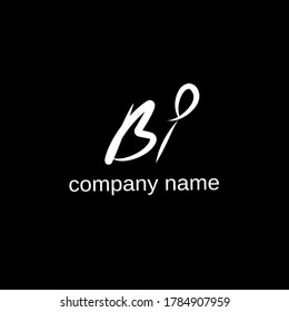 B i Bi initial letter handwriting and signature logo