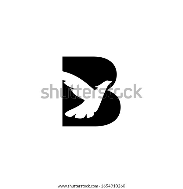 B Bird Letter Logo Design Premium Stock Vector (Royalty Free ...