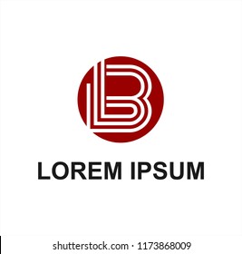 B, Bl initials line art company logo 