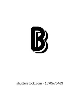 B Black Letter Logo Design Stock Vector (Royalty Free) 1590675463 ...