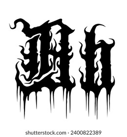 B - Fuente de metal negro 
