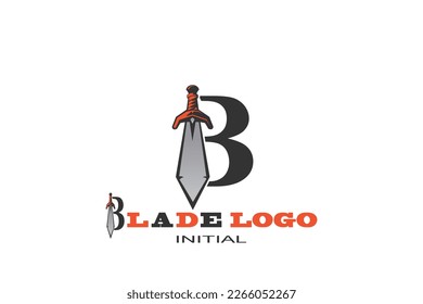 Plantilla de logotipo de letra blade B para su marca.