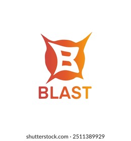 b blast logo design vektor