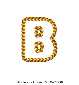 B Braid Letter Logo Icon Design