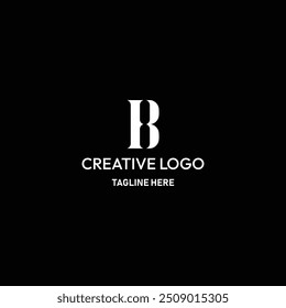 B Brand Name. Black Background.