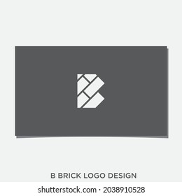 B BRICK LOGO DESIGN VECTOR