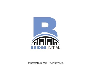 B bridge Letter logo template for your branding.

