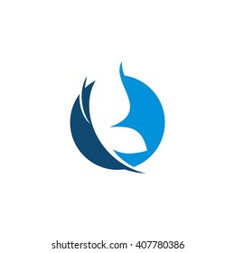 B butterfly elegance technology symbol