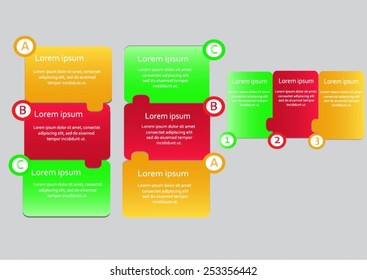 A B C and 1 2 3 step vector paper progress steps for tutorial