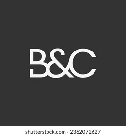 B and C alphabet monogram logo simple vector. Initial C and B abstract monogram letter alphabet logo design
